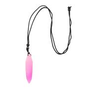 Cfffuvros Glow nella collana di cristallo scuro per donne, ciondolo in resina divertente con finitura glassata luminosa, unica a forma irregolare gioielli di moda per la notte (Viola rosa)
