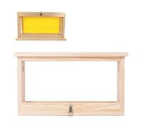 Cffuvros Kit di Avviamento Alveare, Scatola di Alveare in Legno Acrilico Chiaro, Piccoli Contenitori per L'Apicoltura, Sfiato Dell'Alveare, Hive di Osservazione Educativa Dell'Apic