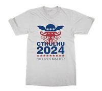 cfgabc Cthulhu 2024 No Life Matter T Shirt Funny Lovecraft Gift Grey L White XXL
