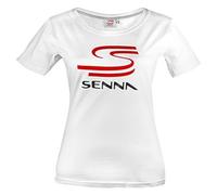 cfgabc Suggestion Ayrton Senna Double S Maglietta da Donna White S