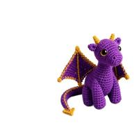 CFGTEKMB Amico di Peluche Tascabile Drago per Supporto Emotivo Sollievo dall'Ansia Calma Conforto Incoraggiamento Regalo per Amici Studenti Esami Stress Piccolo,Viola