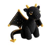 CFGTEKMB Amico di Peluche Tascabile Drago per Supporto Emotivo Sollievo dall'Ansia Calma Conforto Incoraggiamento Regalo per Amici Studenti Esami Stress Piccolo,Nero
