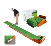 CFGTEKMB Tappetino da Golf Portatile per Putting con Ritorno Automatico della Palla, Putting Green da Interno ed Esterno per Casa, Ufficio, Giardino, Aiuto per l'Allenamento, Regalo per Golfisti