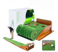 CFGTEKMB Tappetino da Golf Portatile per Putting con Ritorno Automatico della Palla, Putting Green da Interno ed Esterno per Casa, Ufficio, Giardino, Aiuto per l'Allenamento, Regalo per Golfisti