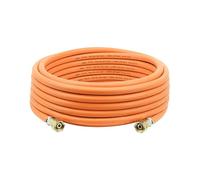 CFH Tubo per gas in gomma 10 m VS 780 - Tubo per gas in gomma con attacco G 3/8" LH su entrambi i lati, per apparecchi di combustione e saldatori a gas, GPL, propano/butano, 20 bar, guarnizione conica