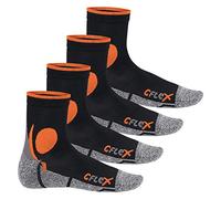 CFLEX - 4 paia di calze da corsa nero/arancione 39-42
