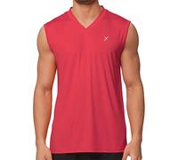 CFLEX Sportswear - Maglietta sportiva da uomo, Colore: rosso, XL
