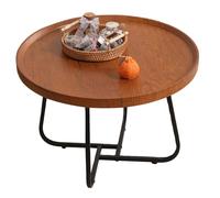 CFLNHMSY 50/60/70 cm Tavolino per piccoli spazi, Tavolino rotondo per divano, comodino, portante e stabile(Original Wood,50 * 50 * 39cm)