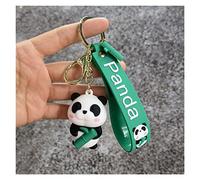 CFLNYC Portachiavi a Forma di Panda in PVC Carino da Donna, Portachiavi con Cordino for Animali da Polso Regalo Creativo di Capodanno for Borse Ciondolo Bambola
