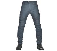 CFlong Pantaloni da Motociclista da Uomo Donna, Pantaloni da Motociclista corazzati con Armatura CE Rimovibile (Grigio,L)