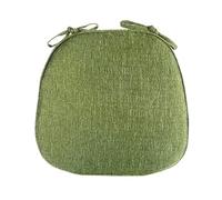 CFMZ Cuscini per Sedie da Cucina Sfoderabili, Cuscini per Sedie da Giardino 6 Pezzi, Spessore Anti Scivolo Cuscini Sedie Cucina con Alette, Lavabile Cuscini per Sedie Verde