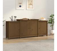 CFODOJ Armadietti e contenitori, buffet e credenze-casa-credenza-credenza-marrone-164x37x68 cm legno massello pino