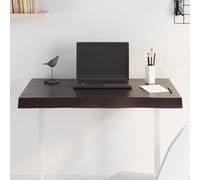 CFODOJ Home & Garden,Mobili-Tavolo Marrone Scuro 80x50x2 cm Legno massello trattato Rovere Live Edge
