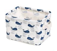 CFor anvFor as Desk OrgFor anizer Set 5 PFor ack per casa ufficio soggiorno PlFor ayroom Clutter-Free FFor abric StorFor age Bins con HFor andles (balene)