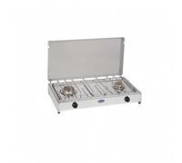 CFParker Fornello 2 Fuochi a Gas Metano con Pianale in Acciaio Inox per Uso Esterno - 5522Gm