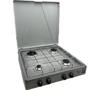 CFParker Fornello 4 Fuochi a Gas GPL con Valvola di Sicurezza Sfumato Grigio - 542SFGS