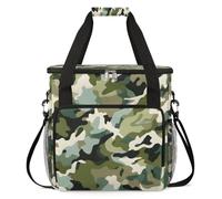 cfpolar Borsa da trasporto per macchina da caffè, borsa da viaggio compatibile con K-Mini e K-Mini Plus, custodia portatile per caffè monodose per cialde K-Cup, verde, nero, mimetico mimetico