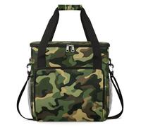 cfpolar Borsa da trasporto per macchina da caffè, borsa da viaggio compatibile con K-Mini e K-Mini Plus, custodia portatile per caffè monodose per capsule K-Cup, nero verde mimetico