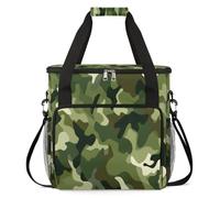cfpolar Borsa da trasporto per macchina da caffè, borsa da viaggio compatibile con K-Mini e K-Mini Plus, custodia portatile per caffè monodose per capsule K-Cup, motivo mimetico verde