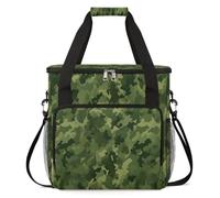 cfpolar Borsa da trasporto per macchina da caffè, borsa da viaggio compatibile con K-Mini e K-Mini Plus, custodia portatile per caffè monodose per capsule K-Cup, verde mimetico