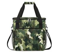 cfpolar Borsa da trasporto per macchina da caffè, borsa da viaggio compatibile con K-Mini e K-Mini Plus, custodia portatile per caffè monodose per capsule K-Cup, verde mimetico nero