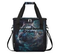 cfpolar Borsa da trasporto per macchina da caffè, borsa da viaggio compatibile con K-Mini e K-Mini Plus, custodia portatile per caffè monodose per capsule K-Cup, tigre animale nebbioso