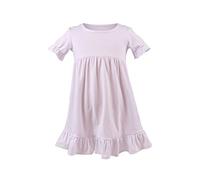 cfpqv Abito da bambina a maniche corte, girocollo, vita alta, otto colori, da 1 a 6 pois rossi, bianco, 18 mesi