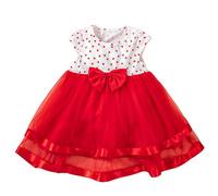 cfpqv Big Kids Clothes Girls Dresses Valentine's Day Love Bow Decoration Mesh Dresses Catene per pantaloni, Colore: rosso, 24-32 Monate