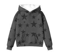 cfpqv Cute Hoodies for Tween Girls Long Sleeve Star Graphic Oversized Sweatshirts Cute Fall Pullover Tops Comfy Winter Outfits Pulloverkleid Schwarz, grigio., 2-3 Jahre
