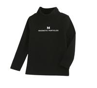 cfpqv Girl's Autumn and Winter Mid Collar Warm Solid Color Long Sleeved Bottom Shirt Magnetschmuck Ring, Nero , 5-6 Jahre