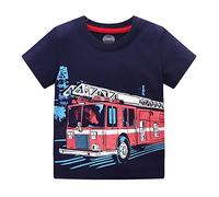 cfpqv Maglietta a maniche corte per neonato, per auto, per compleanno, parco, vacanze, abbigliamento quotidiano, body nero, a, 6-7 Jahre