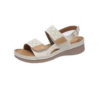 cfpqv Sandali da donna, comodi, da donna, con tacco, ortopedici, da spiaggia, estivi, da spiaggia, da spiaggia, per attività all'aperto, da trekking, per il tempo libero, bianco, 36 EU