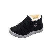cfpqv Scarpe invernali da donna foderate, invernali, slip, impermeabili, antiscivolo, da lavoro, invernali, calde, da trekking, per attività all'aria aperta, da ginnastica, Nero , 45 EU