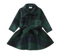 cfpqv The New Wool Check Dress for Children and Babies Portmonee Teenager, verde, 12-18 Monate