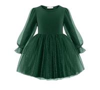 cfpqv Toddler Girls Short Fly Sleeve Round Neck Dress A Line Dresses Kids Cute Dress The Wishbook, verde, 3-4 Jahre