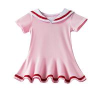 cfpqv Vestito a maniche corte da 1 a 7 24 storie d'Avvento per adolescenti, Colore: rosa., 5-6 Jahre