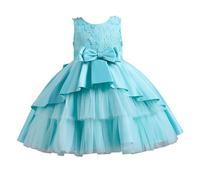 cfpqv Vestito da bambina per la primavera e il compleanno dei bambini, abito da principessa, tutù, gonna, da ragazza, per il pianoforte, da sera, per il tempo libero, Verde menta, 2-3 Jahre