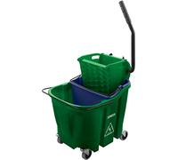 CFS OmniFit 35 QT Mop Bucket Combo: strizzatore laterale e inserto acqua sporca, verde