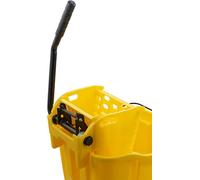CFS OmniFit - Secchio per mocio in plastica con strizzatore laterale, 35 litri, giallo