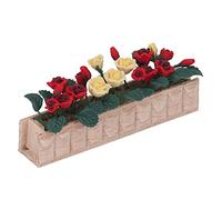 CFTGIW 1:12 Casa delle Bambole in Miniatura Piante in Vaso Vaso da Fiori in Argilla Simulata Decorativa Leggera per Bambini, è Decorativo Brillante per Fiorire per Non Facile l'Argilla del in