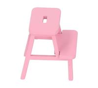 CFTGIW 1:12 Sgabello in Miniatura in Legno 4 Gambe 2 Gradini Simpatico Sgabello per Casa delle Bambole Decor per Casa delle Bambole Scalini Rosa e Caratteristiche Che Fanno Attenzione Le Gambe dello