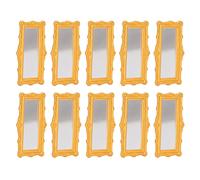 CFTGIW 10 Pezzi Specchio in Miniatura per Casa delle Bambole Specchio con Cornice Europea Mini Accessorio per Mobili per Bambola in Scala 1/12 1/6 Oro e per e con la Bambola SQUISITA Fattura (GOLD)