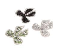 CFTGIW 18 Pezzi Toppe con Fiocco e Argento Verde Toppe Termoadesive da Cucire per Indumenti Non Durevoli 18 Pezzi Forma Fiocco per Abbigliamento Bellissimo Lucido