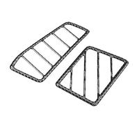 CFTGIW 2 Pcs Flione di Uscita Laterale in Fibra di Carbone Interni Fit per 2008-2014 LHD Vent CoverScarbon Fibra Laterale Outlet Outlet CoverSa/C Stickers Stickerscar Interior