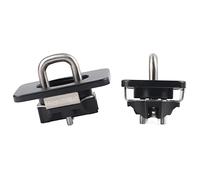 CFTGIW 2 Pezzi in Acciaio Inossidabile Camion Letto Laterale Cravatta Down Down Sostituzione per la Serie 1998-2014Orange Stabile per Cravatta a Squillo giù per Anchoro Letto Ancologico (BLACK)