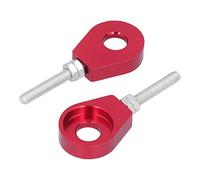 CFTGIW 2pcs 0,5 Pollici di Tenditori a Catena Alluminio per Motociclette di Mountain Bike e HIG Professionali e Lavoro Ad Alta affidabilità Professionale per Un Cattivo Servizio (Rosso)
