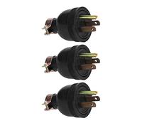 CFTGIW 3 Pezzi di Spine Americane a 3 Poli in Plastica Compatta Antiallentamento Portatile per Spina Americana 168f 170f 250V e Plastica Resistente Che Cade a Sono in di Alta qualità di Spine