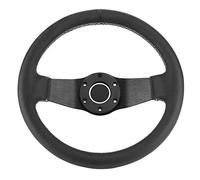 CFTGIW 320 mm/ 13 Pollici per 6- Mezzo Piatto di Sterzo in Pelle con Corno e per il 2016 Luminoso e il 2016 Luminosi Consumano Standard Energetici Mantenendo Perfo Stabile Dmax Match Dmax