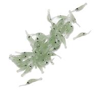CFTGIW 50 Pezzi 3 Cm Esche da Pesca Luminose Silicone Morbido Gamberetti Simulazione Esca Esca Attrezzatura da Pesca per Acqua Salata l'Acqua Dolce è e Materiale Quando con è il Morbido Silicone del