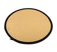 CFTGIW 60 Cm / 23.6in 2 Nella Illuminazione Fotografica Riflettore Portatile Photo Studio Reflector con BagSilver e Illuminazione Bianca Riflettore Photography Lighting (Oro argento)